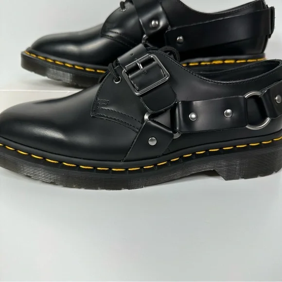 DOC HENREE POLISHED SMOOTH LEATHER BUCKLE SHOES WOMENS SIZE 9 HARNESS STRAPS NEW - Picture 7 of 10